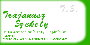 trajanusz szekely business card